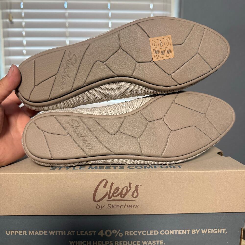 Skechers Cleo 2.0 Mesmerizing Nights Ballet Flat, Taupe, US 8.5 - Picture 5 of 8